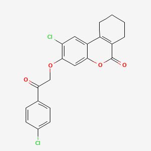 2-chloro-3-[2-(4-chlorophenyl)-2-oxoethoxy]-7,8,9,10-tetrahydro-6H-benzo[c]chromen-6-one