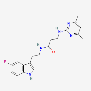 3-[(4,6-dimethyl-2-pyrimidinyl)amino]-N-[2-(5-fluoro-1H-indol-3-yl)ethyl]propanamide