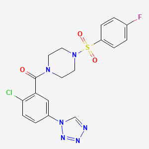 [2-chloro-5-(1H-tetrazol-1-yl)phenyl]{4-[(4-fluorophenyl)sulfonyl]piperazin-1-yl}methanone