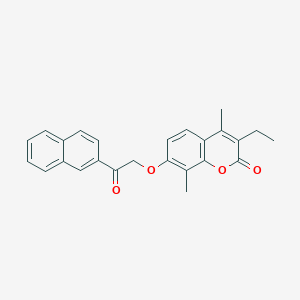 molecular formula C25H22O4 B11151693 3-ethyl-4,8-dimethyl-7-[2-(2-naphthyl)-2-oxoethoxy]-2H-chromen-2-one 