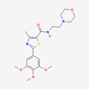 4-methyl-N-[2-(4-morpholinyl)ethyl]-2-(3,4,5-trimethoxyphenyl)-1,3-thiazole-5-carboxamide