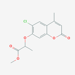 methyl 2-[(6-chloro-4-methyl-2-oxo-2H-chromen-7-yl)oxy]propanoate