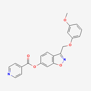 3-[(3-Methoxyphenoxy)methyl]-1,2-benzisoxazol-6-yl isonicotinate