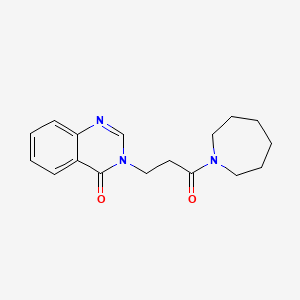 molecular formula C17H21N3O2 B11151745 3-[3-(1-azepanyl)-3-oxopropyl]-4(3H)-quinazolinone 