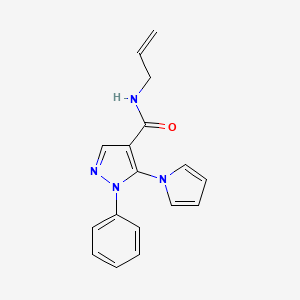 molecular formula C17H16N4O B11151747 N-allyl-1-phenyl-5-(1H-pyrrol-1-yl)-1H-pyrazole-4-carboxamide 