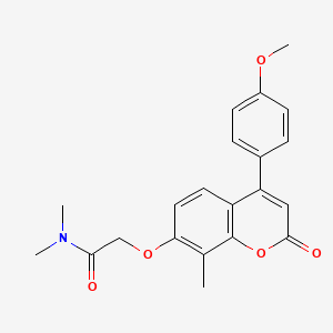 molecular formula C21H21NO5 B11151748 2-{[4-(4-methoxyphenyl)-8-methyl-2-oxo-2H-chromen-7-yl]oxy}-N,N-dimethylacetamide CAS No. 384362-00-9