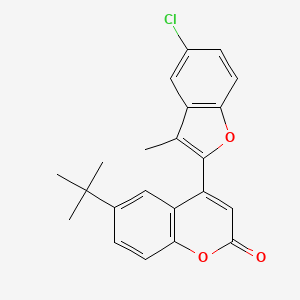 6-tert-butyl-4-(5-chloro-3-methyl-1-benzofuran-2-yl)-2H-chromen-2-one