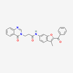 N-[3-methyl-2-(phenylcarbonyl)-1-benzofuran-6-yl]-3-(4-oxoquinazolin-3(4H)-yl)propanamide