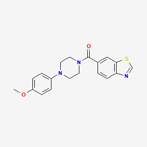 molecular formula C19H19N3O2S B11151783 1,3-Benzothiazol-6-yl[4-(4-methoxyphenyl)piperazino]methanone 