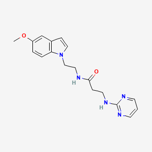 molecular formula C18H21N5O2 B11151795 N-[2-(5-methoxy-1H-indol-1-yl)ethyl]-3-(2-pyrimidinylamino)propanamide 