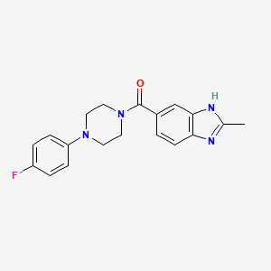 molecular formula C19H19FN4O B11151804 [4-(4-fluorophenyl)piperazin-1-yl](2-methyl-1H-benzimidazol-6-yl)methanone 