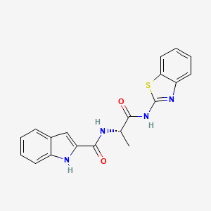 N-[(2S)-1-(1,3-benzothiazol-2-ylamino)-1-oxopropan-2-yl]-1H-indole-2-carboxamide