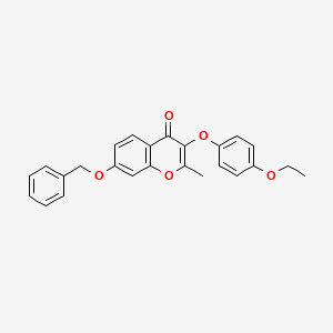 molecular formula C25H22O5 B11151841 7-(benzyloxy)-3-(4-ethoxyphenoxy)-2-methyl-4H-chromen-4-one 