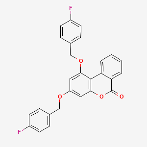 molecular formula C27H18F2O4 B11151845 1,3-bis[(4-fluorobenzyl)oxy]-6H-benzo[c]chromen-6-one 