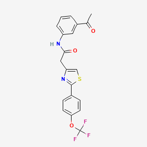 N-(3-acetylphenyl)-2-{2-[4-(trifluoromethoxy)phenyl]-1,3-thiazol-4-yl}acetamide