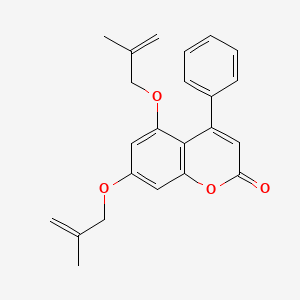 molecular formula C23H22O4 B11151849 5,7-bis[(2-methylallyl)oxy]-4-phenyl-2H-chromen-2-one 