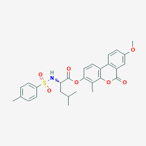 molecular formula C28H29NO7S B11151854 8-methoxy-4-methyl-6-oxo-6H-benzo[c]chromen-3-yl N-[(4-methylphenyl)sulfonyl]-L-leucinate 