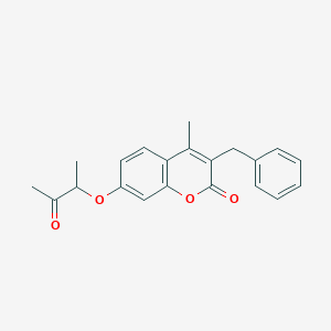 3-benzyl-4-methyl-7-(1-methyl-2-oxopropoxy)-2H-chromen-2-one