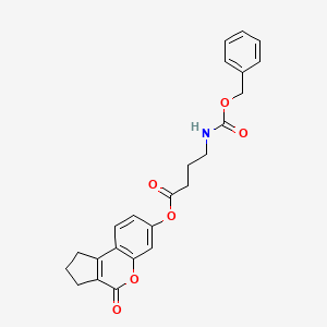 4-Oxo-1,2,3,4-tetrahydrocyclopenta[c]chromen-7-yl 4-{[(benzyloxy)carbonyl]amino}butanoate