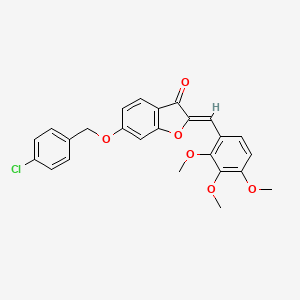 6-[(4-chlorobenzyl)oxy]-2-[(Z)-1-(2,3,4-trimethoxyphenyl)methylidene]-1-benzofuran-3-one