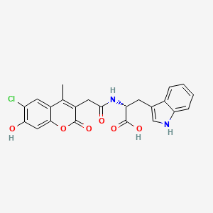 N-[(6-chloro-7-hydroxy-4-methyl-2-oxo-2H-chromen-3-yl)acetyl]-D-tryptophan