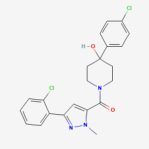 [4-(4-chlorophenyl)-4-hydroxypiperidin-1-yl][3-(2-chlorophenyl)-1-methyl-1H-pyrazol-5-yl]methanone