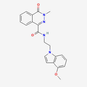 N-[2-(4-methoxy-1H-indol-1-yl)ethyl]-3-methyl-4-oxo-3,4-dihydro-1-phthalazinecarboxamide