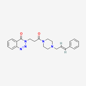 3-(3-oxo-3-{4-[(E)-3-phenyl-2-propenyl]piperazino}propyl)-1,2,3-benzotriazin-4(3H)-one