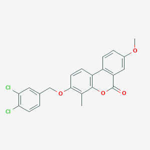 3-[(3,4-dichlorobenzyl)oxy]-8-methoxy-4-methyl-6H-benzo[c]chromen-6-one