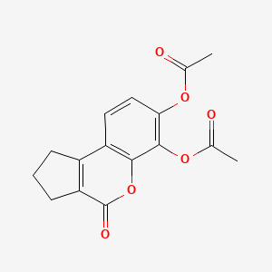 6-(Acetyloxy)-4-oxo-1,2,3,4-tetrahydrocyclopenta[c]chromen-7-yl acetate