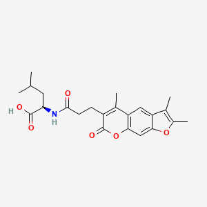 N-[3-(2,3,5-trimethyl-7-oxo-7H-furo[3,2-g]chromen-6-yl)propanoyl]-D-leucine