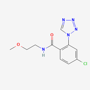 molecular formula C11H12ClN5O2 B11151979 4-chloro-N-(2-methoxyethyl)-2-(1H-tetrazol-1-yl)benzamide 