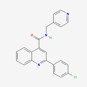 2-(4-chlorophenyl)-N-(pyridin-4-ylmethyl)quinoline-4-carboxamide