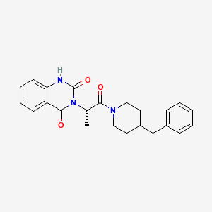 3-[(2S)-1-(4-benzylpiperidin-1-yl)-1-oxopropan-2-yl]quinazoline-2,4(1H,3H)-dione