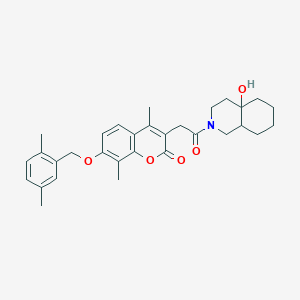 7-[(2,5-dimethylbenzyl)oxy]-3-[2-(4a-hydroxyoctahydroisoquinolin-2(1H)-yl)-2-oxoethyl]-4,8-dimethyl-2H-chromen-2-one