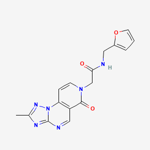 molecular formula C16H14N6O3 B11152030 N-(2-furylmethyl)-2-[2-methyl-6-oxopyrido[3,4-e][1,2,4]triazolo[1,5-a]pyrimidin-7(6H)-yl]acetamide 