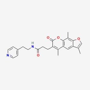 N-[2-(4-pyridyl)ethyl]-3-(3,5,9-trimethyl-7-oxo-7H-furo[3,2-g]chromen-6-yl)propanamide