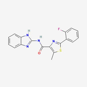 N-(1H-benzimidazol-2-yl)-2-(2-fluorophenyl)-5-methyl-1,3-thiazole-4-carboxamide