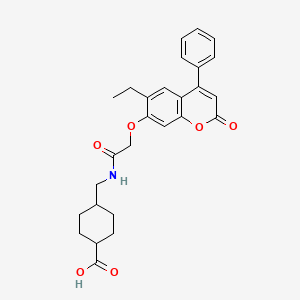 trans-4-[({[(6-ethyl-2-oxo-4-phenyl-2H-chromen-7-yl)oxy]acetyl}amino)methyl]cyclohexanecarboxylic acid