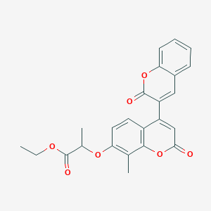 ethyl 2-[(8'-methyl-2,2'-dioxo-2H,2'H-3,4'-bichromen-7'-yl)oxy]propanoate