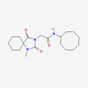 N-cyclooctyl-2-(1-methyl-2,4-dioxo-1,3-diazaspiro[4.5]dec-3-yl)acetamide