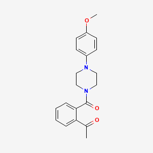 molecular formula C20H22N2O3 B11152078 1-(2-{[4-(4-Methoxyphenyl)piperazin-1-yl]carbonyl}phenyl)ethanone 