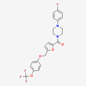 1-(4-Fluorophenyl)-4-(5-{[4-(trifluoromethoxy)phenoxy]methyl}-2-furoyl)piperazine