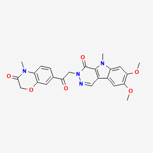 7,8-dimethoxy-5-methyl-3-[2-(4-methyl-3-oxo-3,4-dihydro-2H-1,4-benzoxazin-7-yl)-2-oxoethyl]-3,5-dihydro-4H-pyridazino[4,5-b]indol-4-one