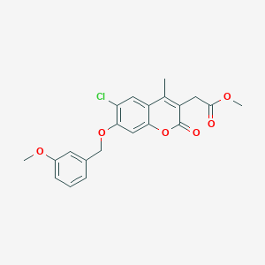 methyl {6-chloro-7-[(3-methoxybenzyl)oxy]-4-methyl-2-oxo-2H-chromen-3-yl}acetate