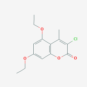 molecular formula C14H15ClO4 B11152109 3-chloro-5,7-diethoxy-4-methyl-2H-chromen-2-one 