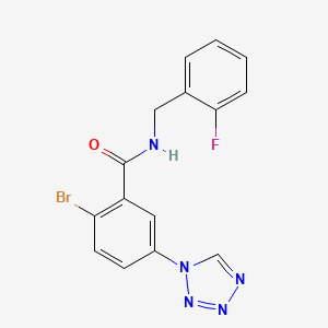 2-bromo-N-(2-fluorobenzyl)-5-(1H-tetrazol-1-yl)benzamide