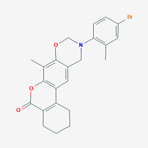 3-(4-Bromo-2-methylphenyl)-12-methyl-2,3,4,6,7,8,9,10-octahydro-1,11-dioxa-3-azatetraphen-10-one