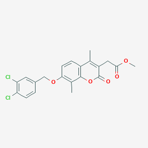 methyl {7-[(3,4-dichlorobenzyl)oxy]-4,8-dimethyl-2-oxo-2H-chromen-3-yl}acetate