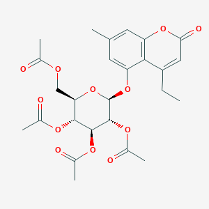 molecular formula C26H30O12 B11152138 4-ethyl-7-methyl-2-oxo-2H-chromen-5-yl 2,3,4,6-tetra-O-acetyl-beta-D-glucopyranoside 